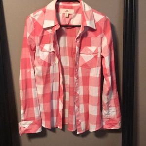 Light Pink Plaid Shirt